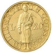 20 Lire Prova reverse image