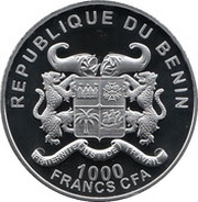 1000 Francs CFA Lions of Benin obverse image