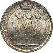 20 Lire obverse image