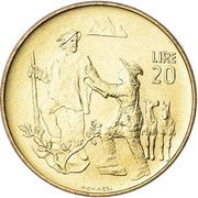 20 Lire, San Marino, 1972 reverse image