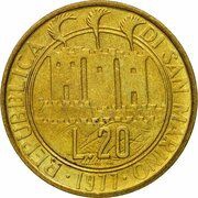 20 Lire The footprint of man's insecticides obverse image