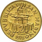 20 Lire Stonemason obverse image