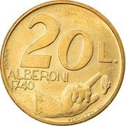 20 Lire, San Marino, 1991 reverse image