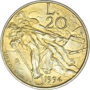 20 Lire reverse image
