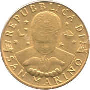 20 Lire Thomas Aquinas obverse image