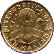 20 Lire The earth today obverse image