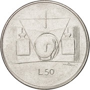 50 Lire, San Marino, 1976 reverse image