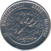 50 Lire Man's aerial disinfestations, San Marino, 1977 reverse image