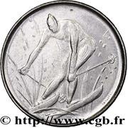 50 Lire Downhill skier reverse image