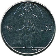 50 Lire Threat of Nuclear War, San Marino, 1983 reverse image