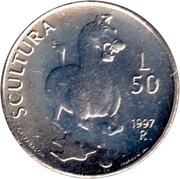 50 Lire Sculpture reverse image