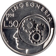 50 Lire Engineering reverse image