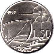 50 Lire The ancient sea reverse image
