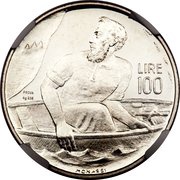 100 Lire Trial Strike, San Marino, 1972 reverse image