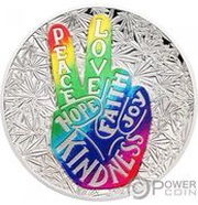 1000 Francs CFA Peace and Love, Benin, 2019 reverse image