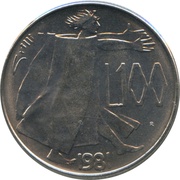 100 Lire, San Marino, 1981 reverse image