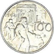 100 Lire reverse image