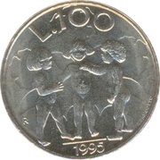 100 Lire reverse image