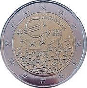 2 Euros Currency Agreement between Andorra and EU obverse image