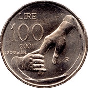 100 Lire Future reverse image