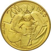 200 Lire Redemption from drugs, San Marino, 1985 reverse image