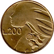 200 Lire The Abundance, San Marino, 1990 reverse image