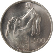 500 Lire, San Marino, 1972 reverse image