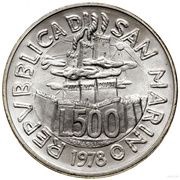 500 Lire Labor Day obverse image