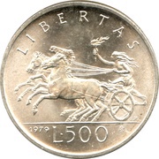 500 Lire, San Marino, 1979 reverse image