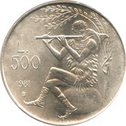 500 Lire Virgil - Eclogues, San Marino, 1981 reverse image