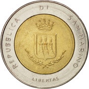 500 Lire Threat of Nuclear War obverse image