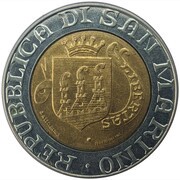 500 Lire The Holy stonemason Marino obverse image
