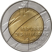 500 Lire The Republic and the World obverse image