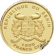 1500 Francs CFA Leopard obverse image