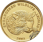 1500 Francs CFA Leopard, Benin, 2005 reverse image