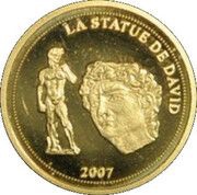 1500 Francs CFA The Statue of David, Benin, 2007 reverse image