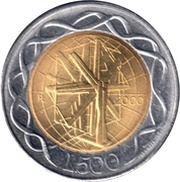 500 Lire The Work, San Marino, 2000 reverse image