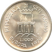1000 Lire European Unity obverse image