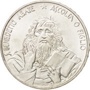 1000 Lire Saint Benedict, San Marino, 1980 reverse image