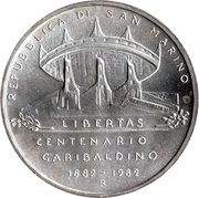 1000 Lire Garibaldi obverse image
