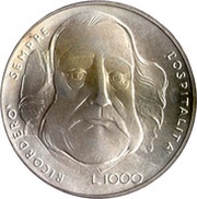 1000 Lire Garibaldi, San Marino, 1982 reverse image