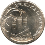 1000 Lire 1984 Summer Olympics obverse image