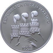 1000 Lire 1992 Olympics obverse image