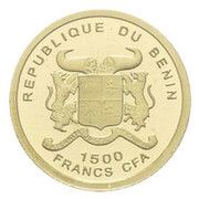 1500 Francs CFA John F Kennedy obverse image