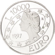 10 000 Lire Millennium, San Marino, 1997 reverse image
