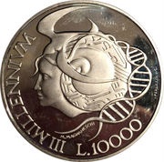 10 000 Lire Third Millennium, San Marino, 1999 reverse image