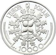 10 000 Lire Europe Tomorrow, San Marino, 1999 reverse image