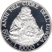 10 000 Lire Foundation, San Marino, 2000 reverse image