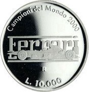 10 000 Lire Ferrari, San Marino, 2001 reverse image