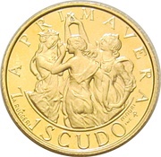 1 Scudo Primavera, San Marino, 2000 reverse image